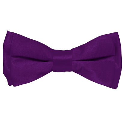 Vittorio Farina Boy's Pretied Solid Silky Satin Bow Tie - Purple - Boyswear - Vittorio Farina