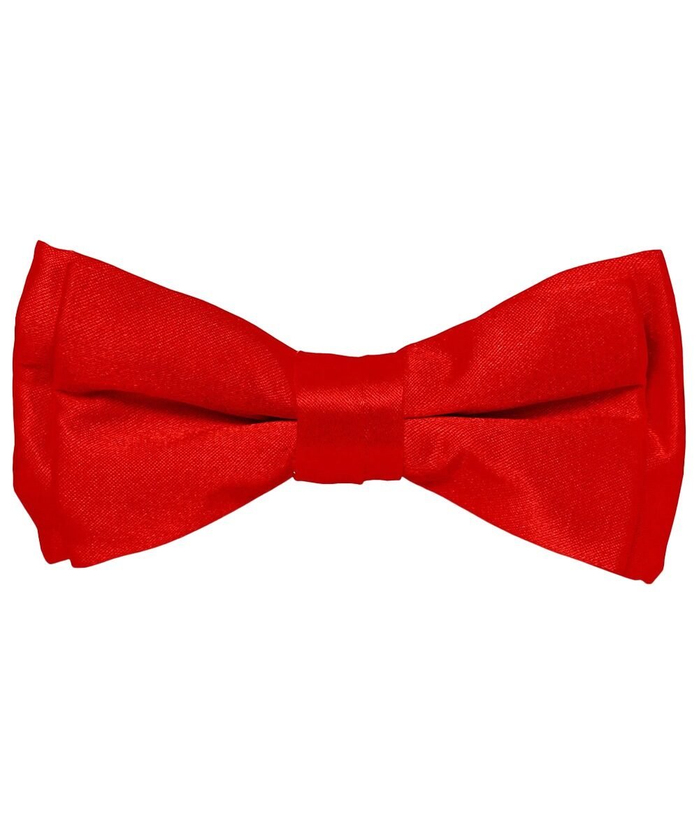 Vittorio Farina Boy's Pretied Solid Silky Satin Bow Tie - Red - Boyswear - Vittorio Farina