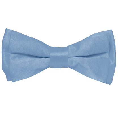 Vittorio Farina Boy's Pretied Solid Silky Satin Bow Tie - Sky Blue - Boyswear - Vittorio Farina