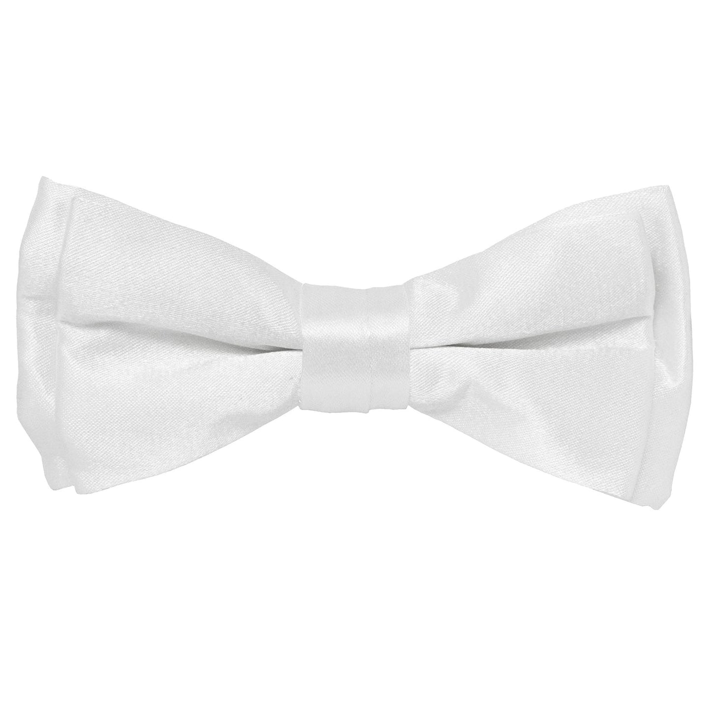 Vittorio Farina Boy's Pretied Solid Silky Satin Bow Tie - White - Boyswear - Vittorio Farina