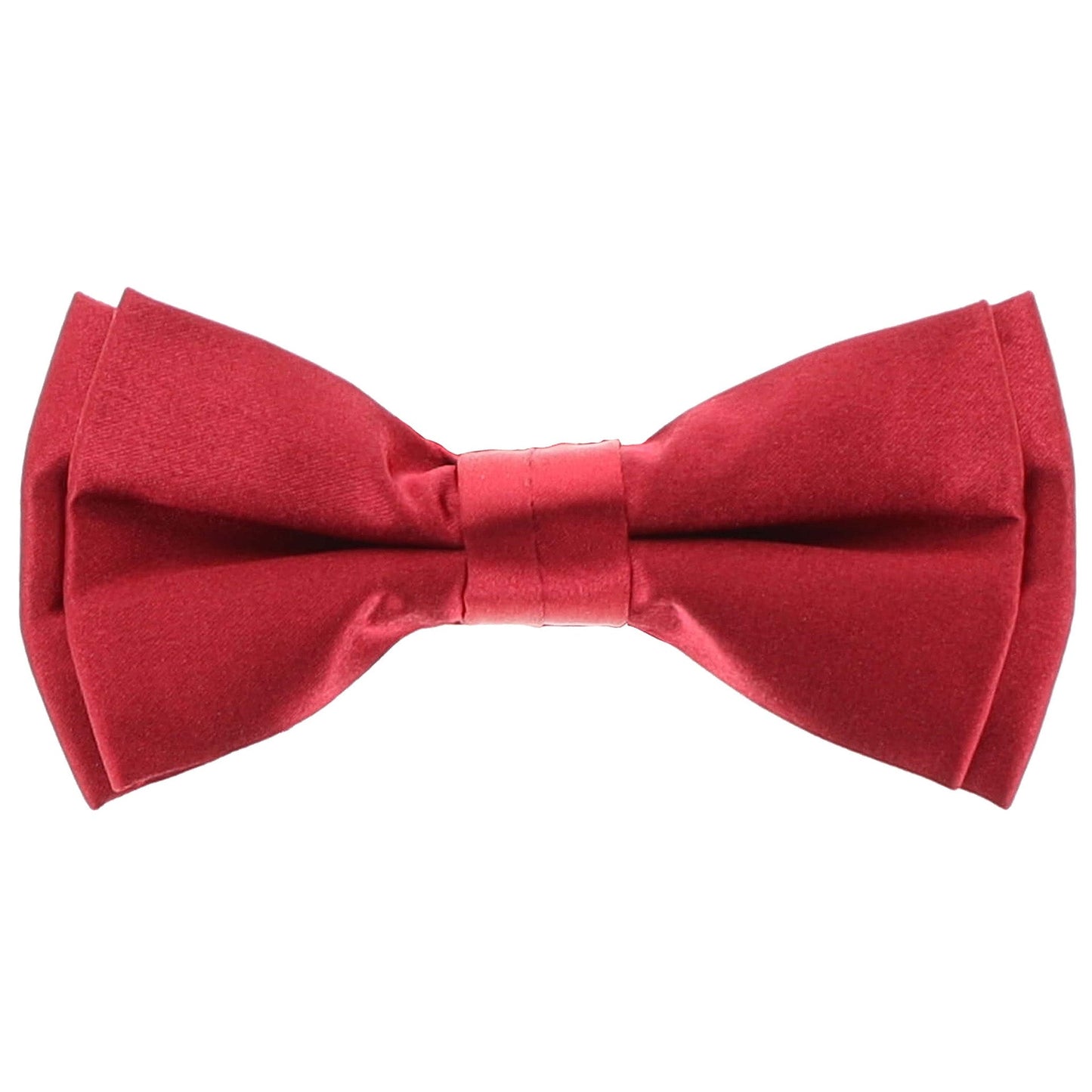 Vittorio Farina Boy's Pretied Solid Silky Satin Bow Tie - Wine - Boyswear - Vittorio Farina