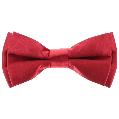 Vittorio Farina Boy's Pretied Solid Silky Satin Bow Tie - Wine - Boyswear - Vittorio Farina