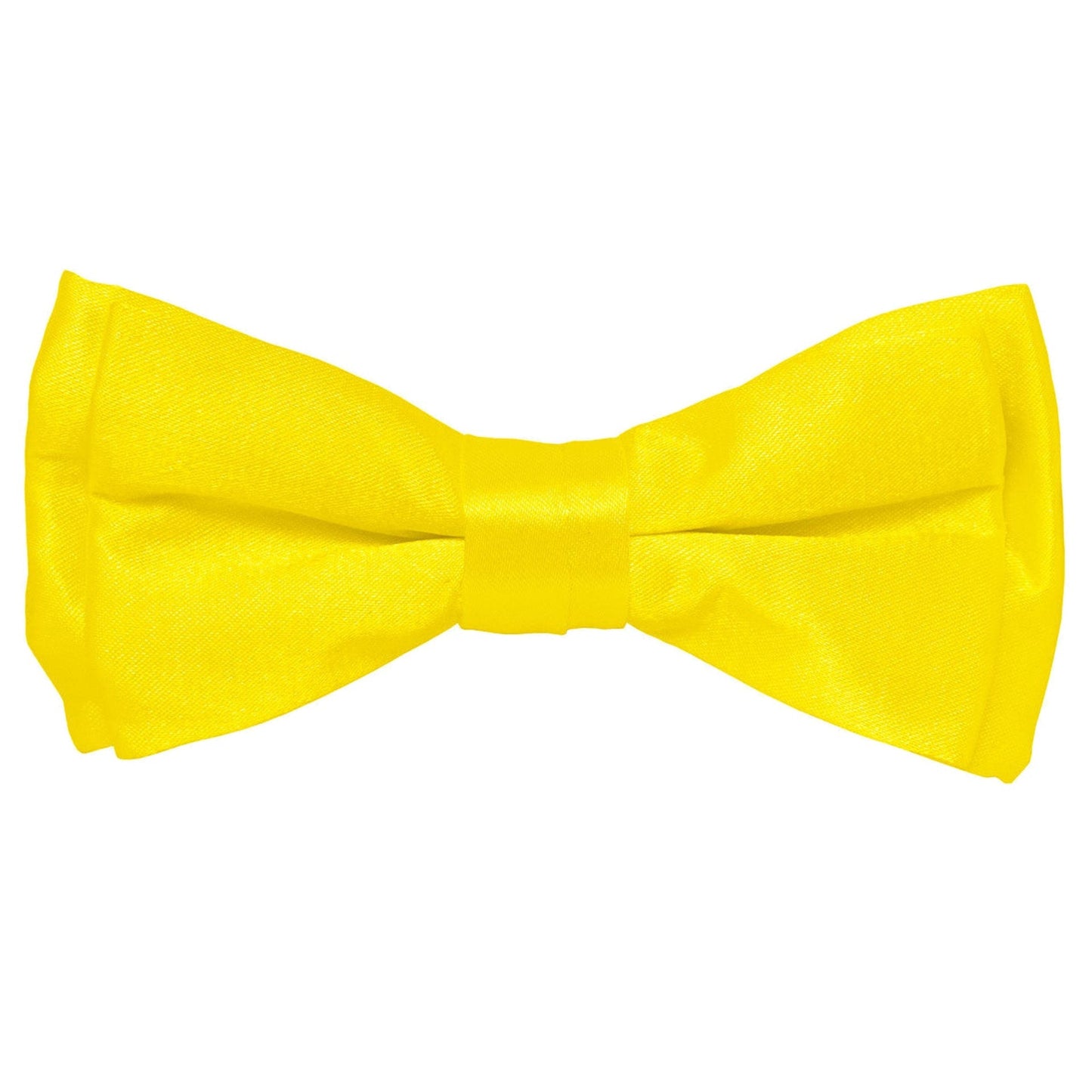 Vittorio Farina Boy's Pretied Solid Silky Satin Bow Tie - Yellow - Boyswear - Vittorio Farina