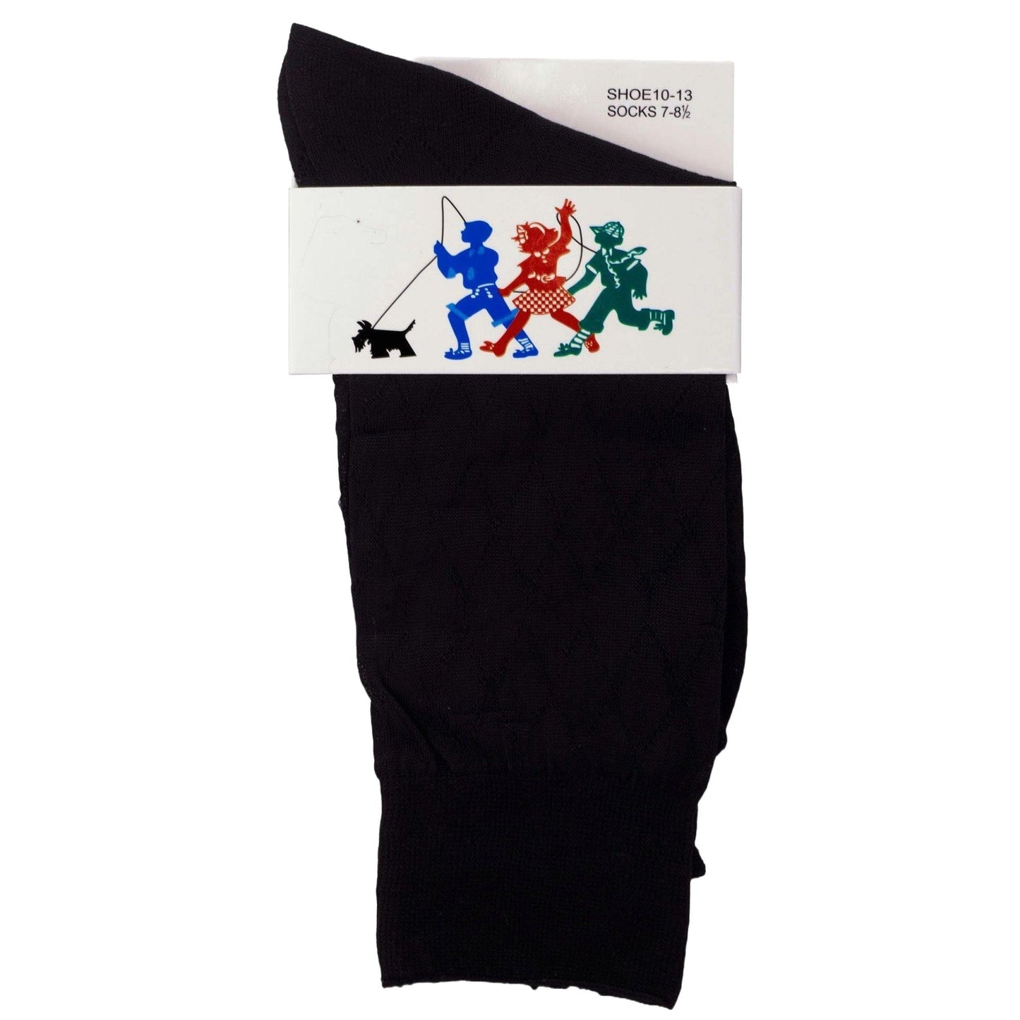 Vittorio Farina Boy's Ribbed Shear Nylon Anklet Dress Socks - Black - Boyswear - Vittorio Farina