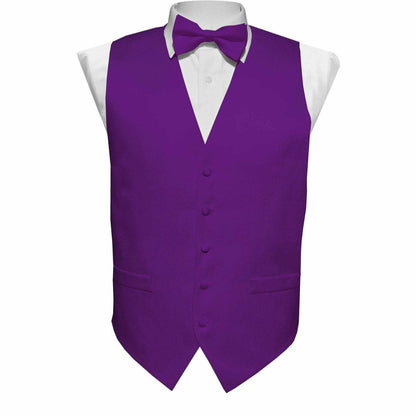 Vittorio Farina Boy's Satin Vest, Necktie, Bow Tie and Pocket Square Set - Purple - Boyswear - Vittorio Farina