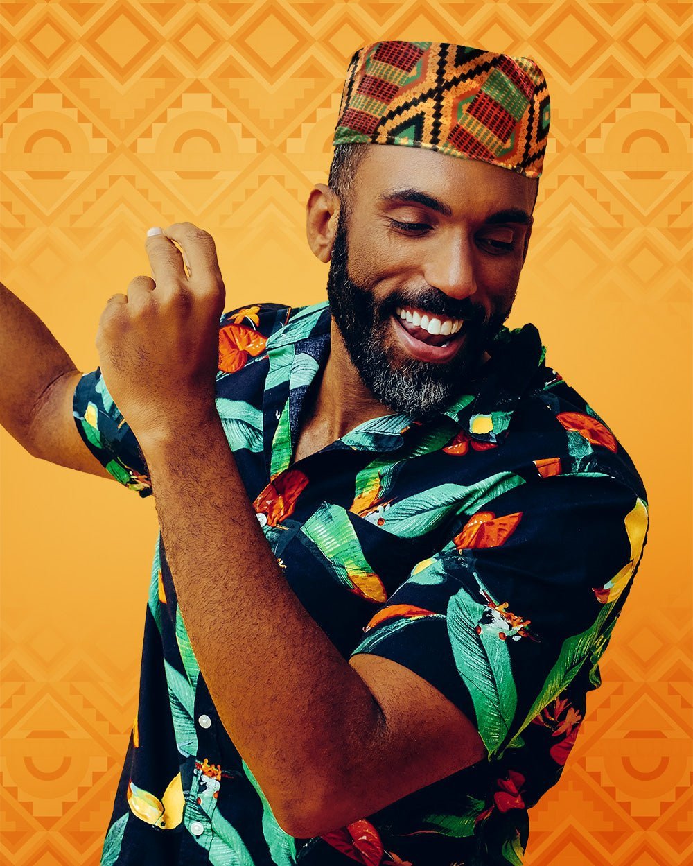 Vittorio Farina Kente Kufi Hat for Men and Women – African Kufi Hat Ideal for Cultural Attire, Outfit & Costume - Kente 2 - Hat - Vittorio Farina