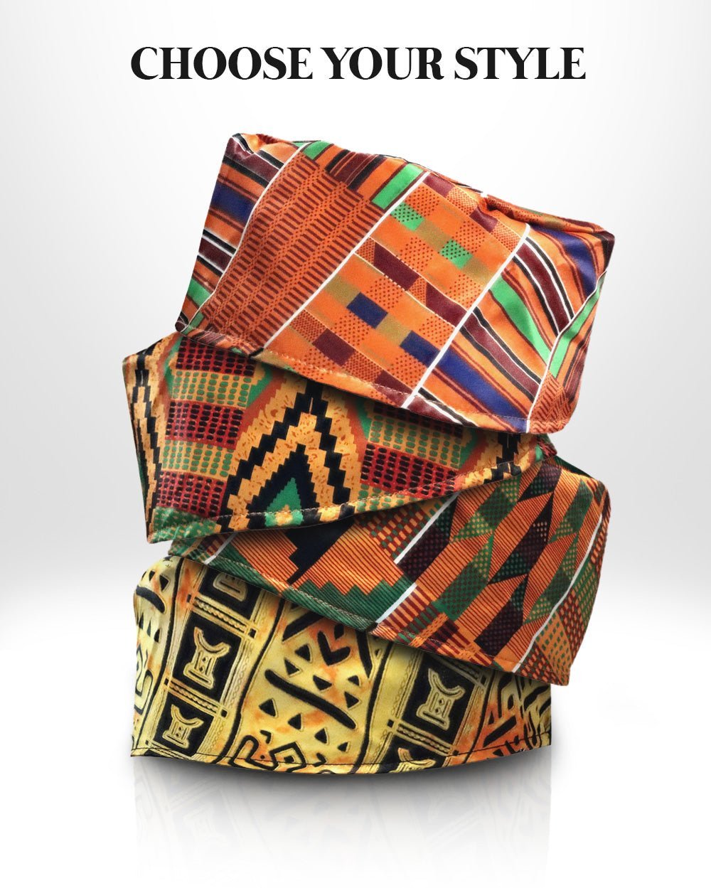 Vittorio Farina Kente Kufi Hat for Men and Women – African Kufi Hat Ideal for Cultural Attire, Outfit & Costume - Kente 1 - Hat - Vittorio Farina