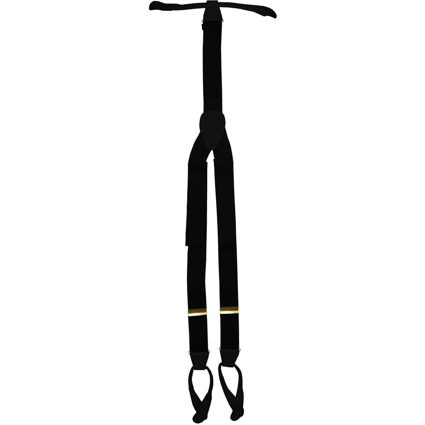 Vittorio Farina Men's Button End Suspender in Gift Box: 70% Polyester & 30% Elastomer - Black - Suspenders - Vittorio Farina