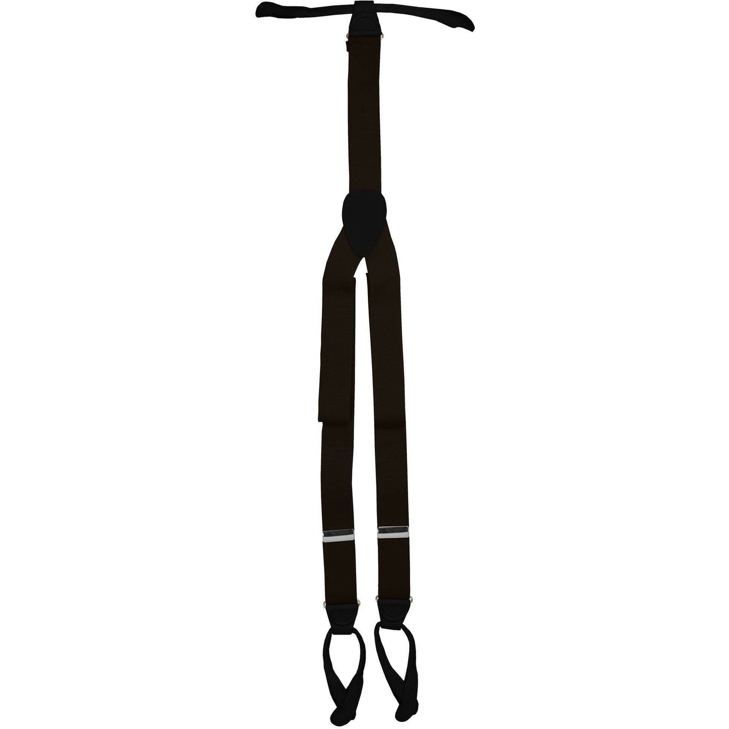Vittorio Farina Men's Button End Suspender in Gift Box: 70% Polyester & 30% Elastomer - Brown - Suspenders - Vittorio Farina