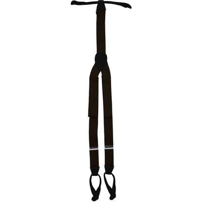 Vittorio Farina Men's Button End Suspender in Gift Box: 70% Polyester & 30% Elastomer - Brown - Suspenders - Vittorio Farina