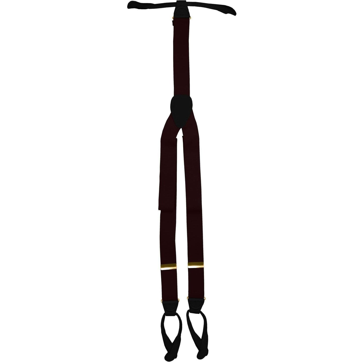Vittorio Farina Men's Button End Suspender in Gift Box: 70% Polyester & 30% Elastomer - Burgundy - Suspenders - Vittorio Farina