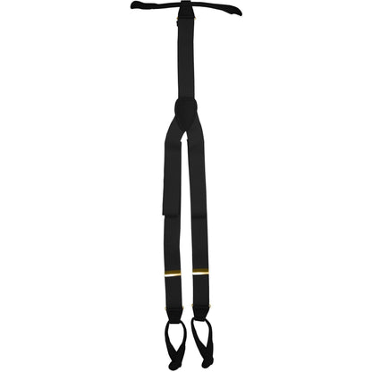 Vittorio Farina Men's Button End Suspender in Gift Box: 70% Polyester & 30% Elastomer - Charcoal - Suspenders - Vittorio Farina