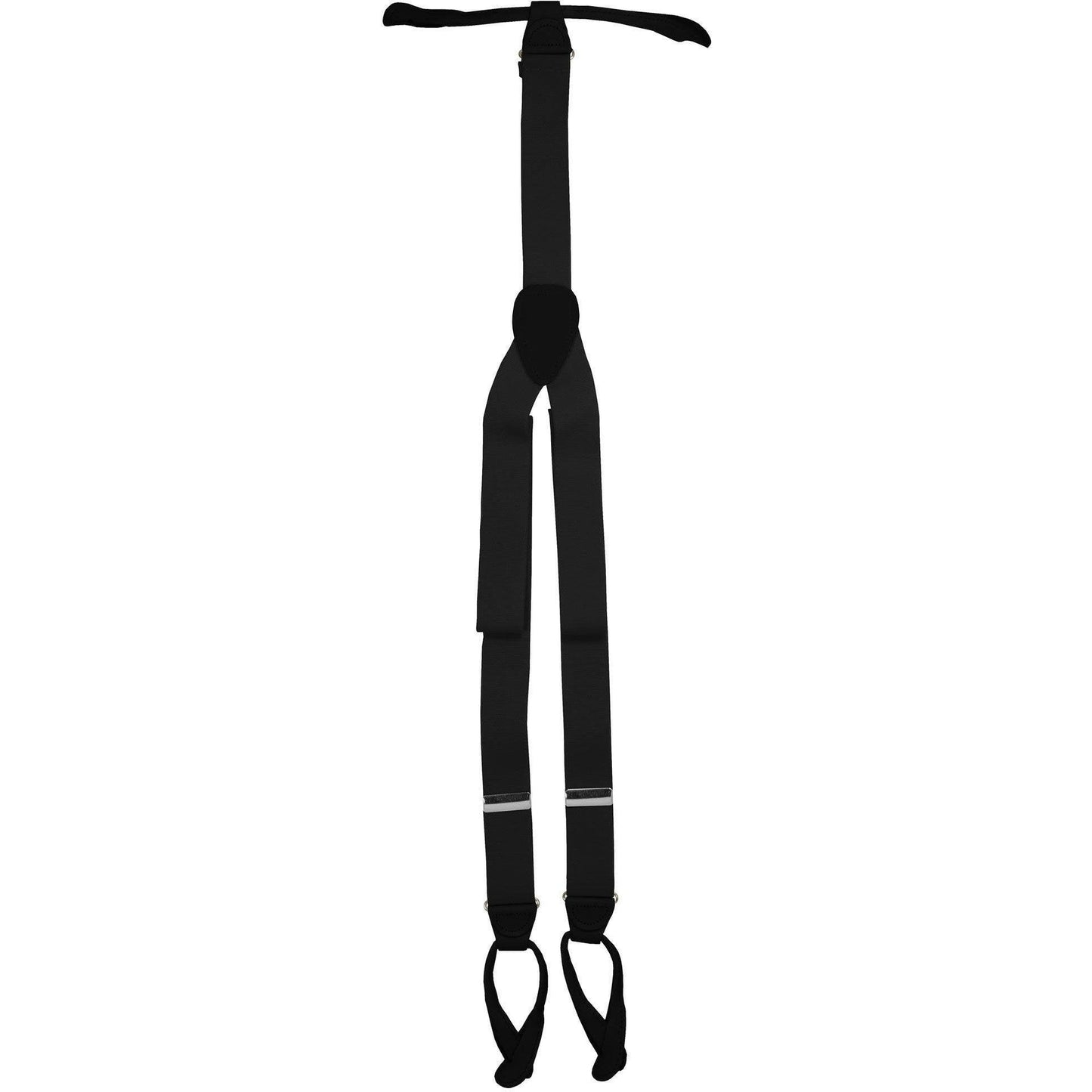 Vittorio Farina Men's Button End Suspender in Gift Box: 70% Polyester & 30% Elastomer - Charcoal - Suspenders - Vittorio Farina