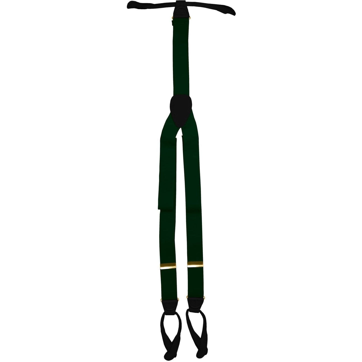 Vittorio Farina Men's Button End Suspender in Gift Box: 70% Polyester & 30% Elastomer - Hunter Green - Suspenders - Vittorio Farina