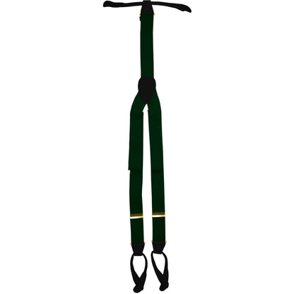 Vittorio Farina Men's Button End Suspender in Gift Box: 70% Polyester & 30% Elastomer - Hunter Green - Suspenders - Vittorio Farina