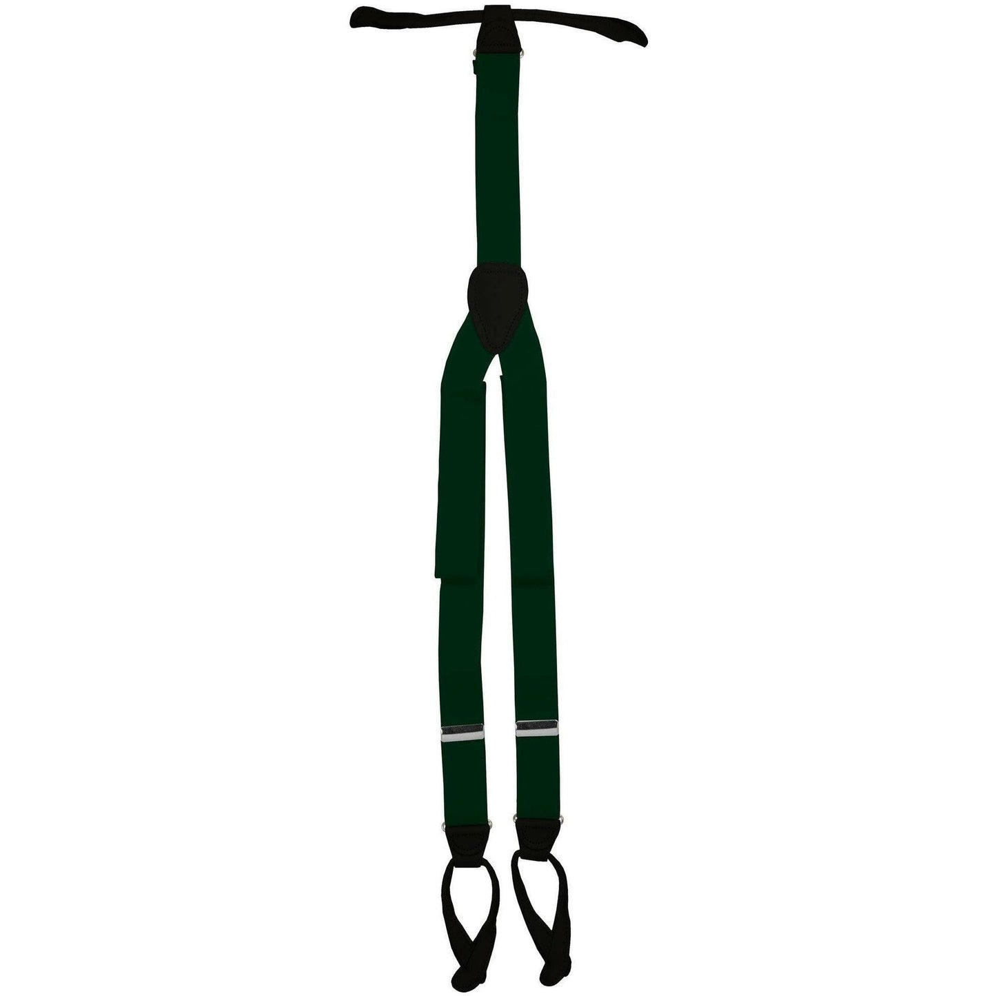Vittorio Farina Men's Button End Suspender in Gift Box: 70% Polyester & 30% Elastomer - Hunter Green - Suspenders - Vittorio Farina