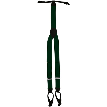 Vittorio Farina Men's Button End Suspender in Gift Box: 70% Polyester & 30% Elastomer - Hunter Green - Suspenders - Vittorio Farina