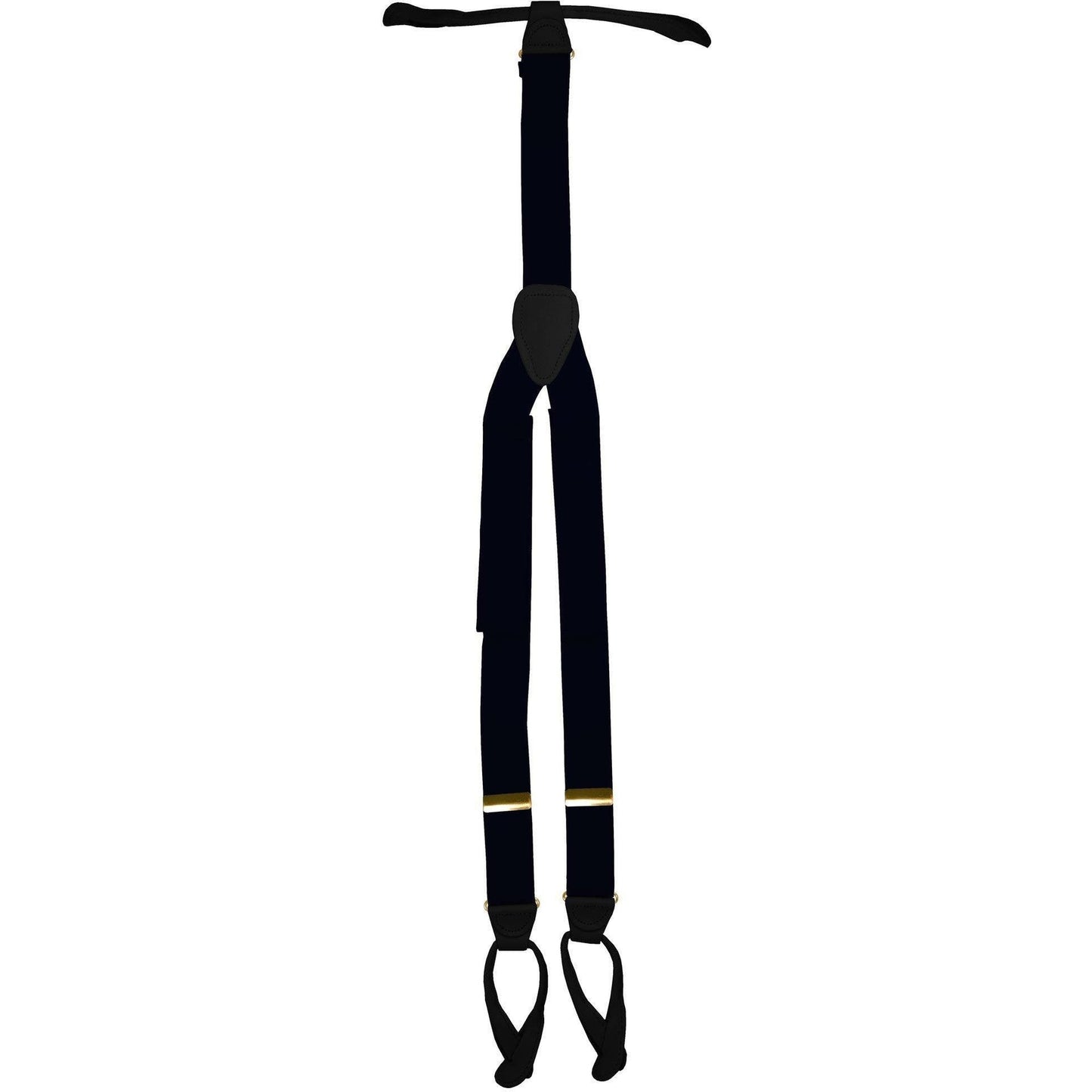 Vittorio Farina Men's Button End Suspender in Gift Box: 70% Polyester & 30% Elastomer - Navy Blue - Suspenders - Vittorio Farina