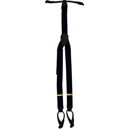 Vittorio Farina Men's Button End Suspender in Gift Box: 70% Polyester & 30% Elastomer - Navy Blue - Suspenders - Vittorio Farina