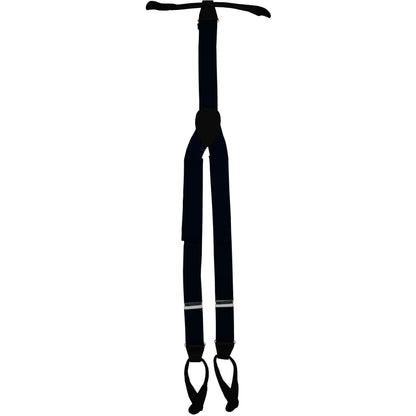 Vittorio Farina Men's Button End Suspender in Gift Box: 70% Polyester & 30% Elastomer - Navy Blue - Suspenders - Vittorio Farina