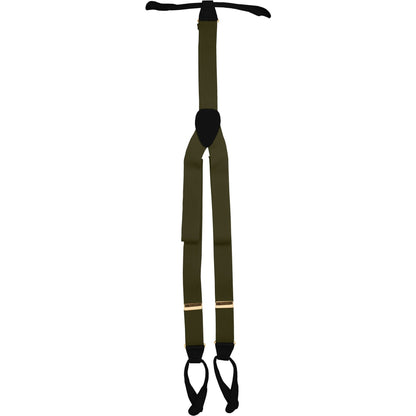 Vittorio Farina Men's Button End Suspender in Gift Box: 70% Polyester & 30% Elastomer - Olive Green - Suspenders - Vittorio Farina