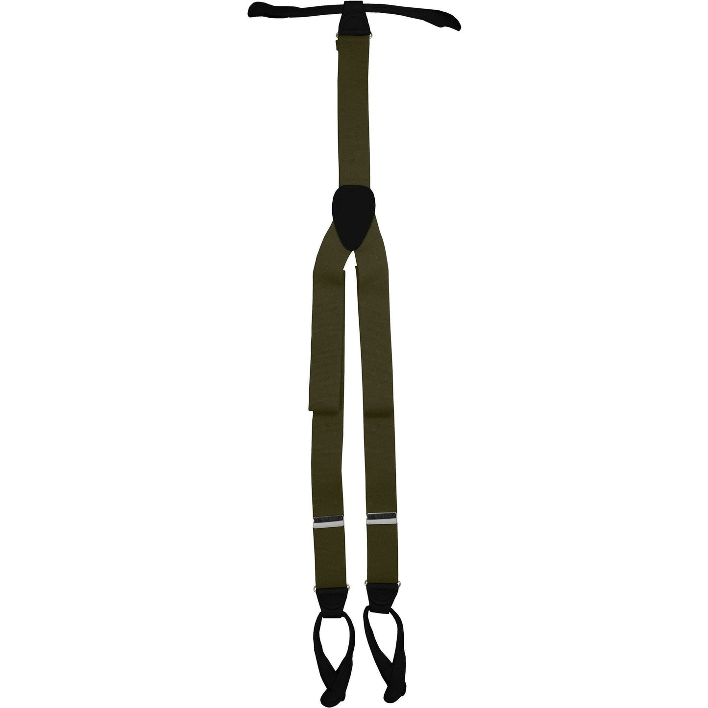 Vittorio Farina Men's Button End Suspender in Gift Box: 70% Polyester & 30% Elastomer - Olive Green - Suspenders - Vittorio Farina