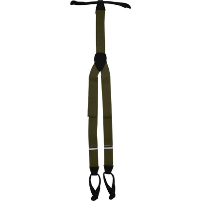 Vittorio Farina Men's Button End Suspender in Gift Box: 70% Polyester & 30% Elastomer - Olive Green - Suspenders - Vittorio Farina