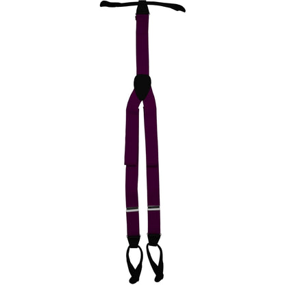 Vittorio Farina Men's Button End Suspender in Gift Box: 70% Polyester & 30% Elastomer - Purple - Suspenders - Vittorio Farina