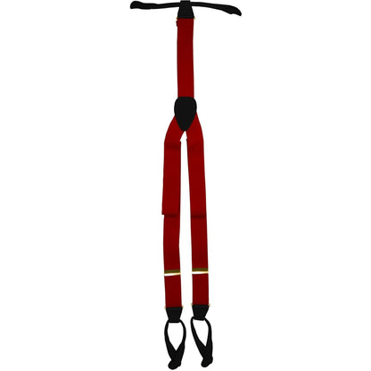 Vittorio Farina Men's Button End Suspender in Gift Box: 70% Polyester & 30% Elastomer - Red - Suspenders - Vittorio Farina