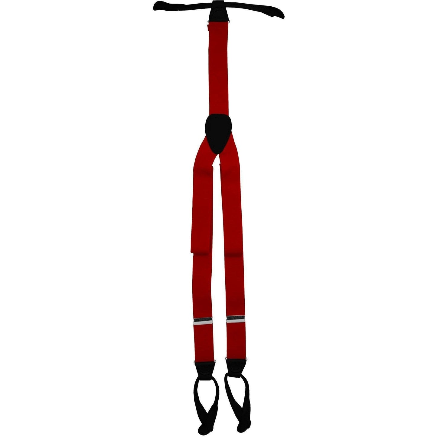 Vittorio Farina Men's Button End Suspender in Gift Box: 70% Polyester & 30% Elastomer - Red - Suspenders - Vittorio Farina