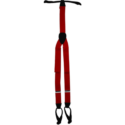 Vittorio Farina Men's Button End Suspender in Gift Box: 70% Polyester & 30% Elastomer - Red - Suspenders - Vittorio Farina