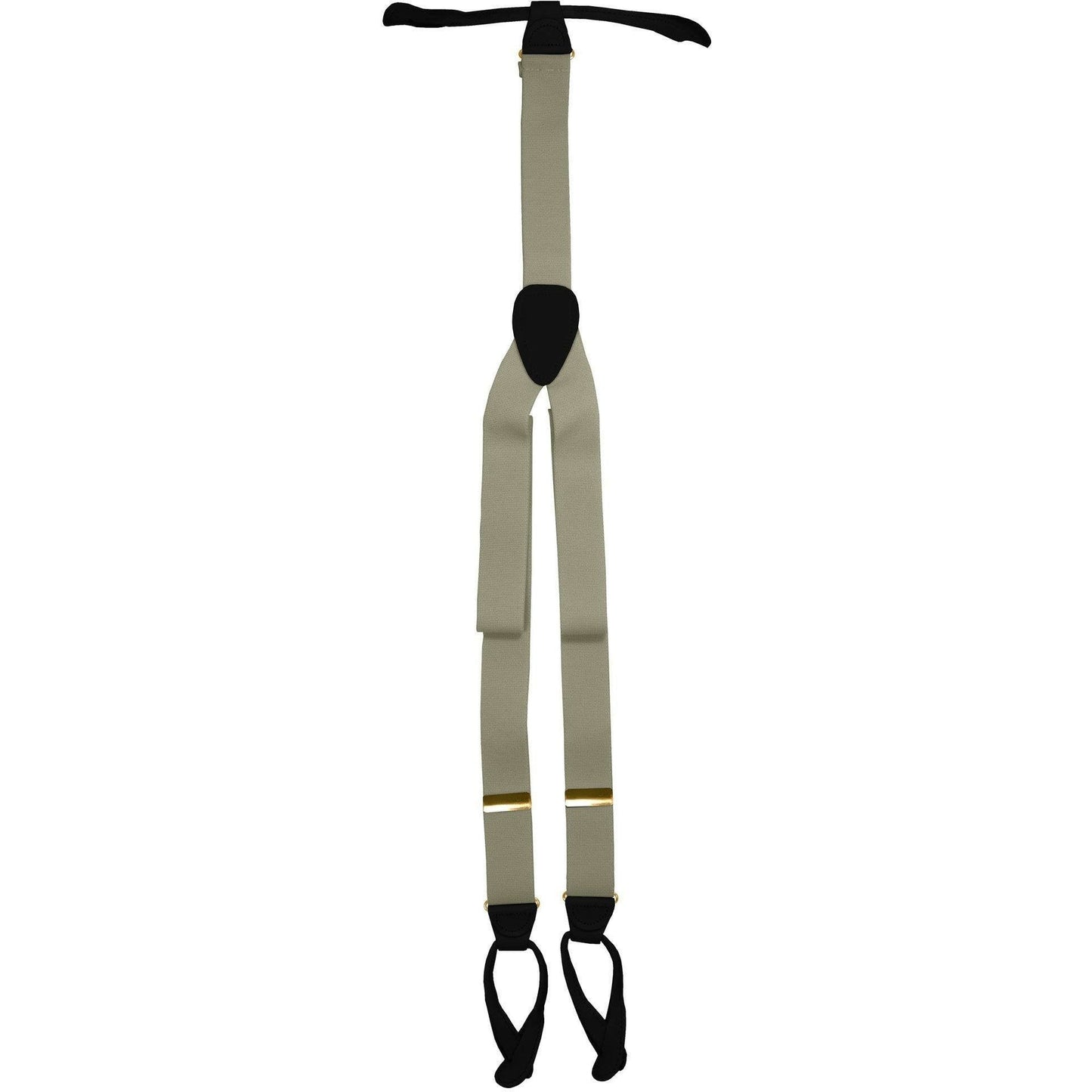 Vittorio Farina Men's Button End Suspender in Gift Box: 70% Polyester & 30% Elastomer - Silver - Suspenders - Vittorio Farina