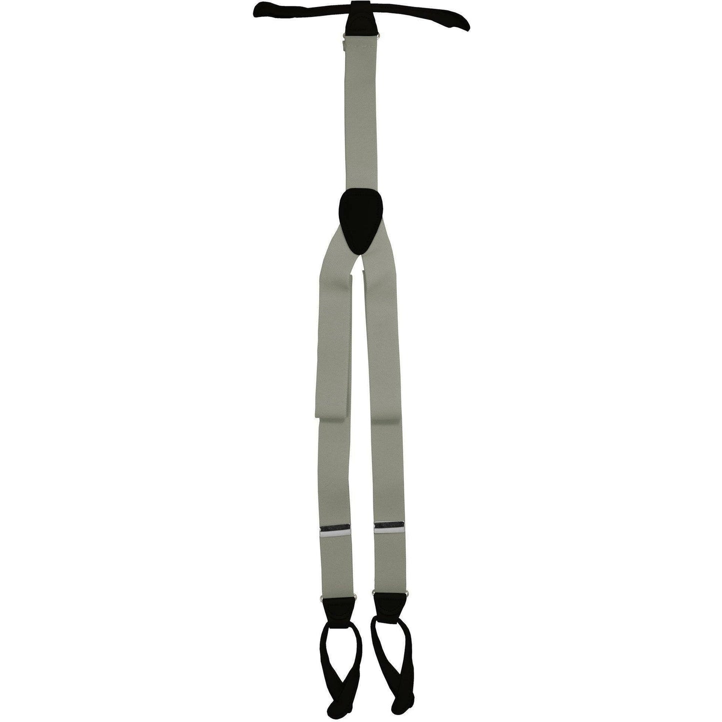 Vittorio Farina Men's Button End Suspender in Gift Box: 70% Polyester & 30% Elastomer - Silver - Suspenders - Vittorio Farina
