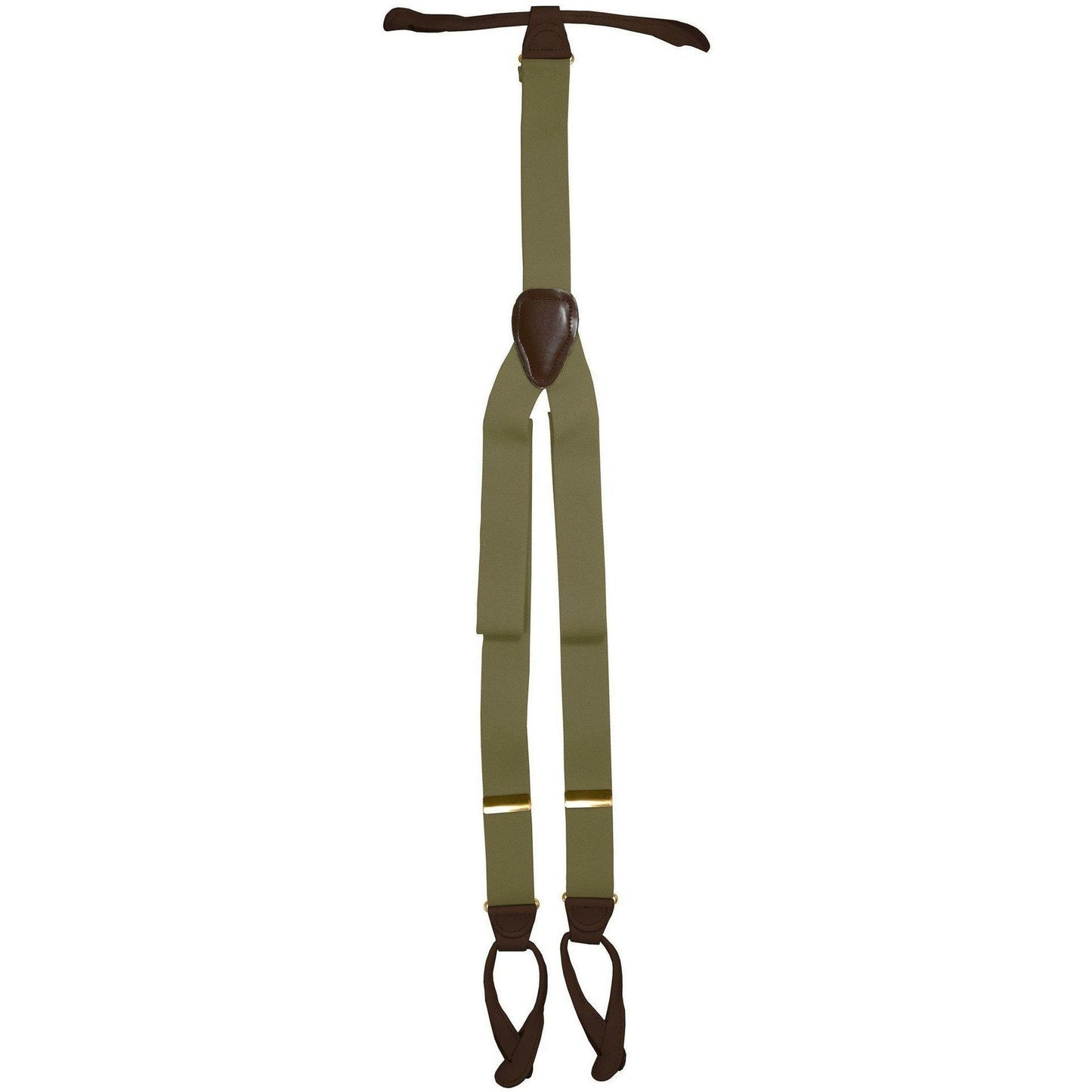 Vittorio Farina Men's Button End Suspender in Gift Box: 70% Polyester & 30% Elastomer - Taupe - Suspenders - Vittorio Farina
