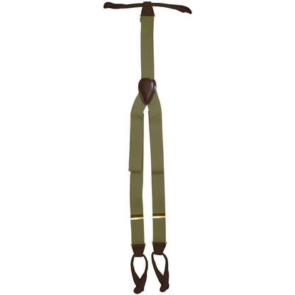 Vittorio Farina Men's Button End Suspender in Gift Box: 70% Polyester & 30% Elastomer - Taupe - Suspenders - Vittorio Farina