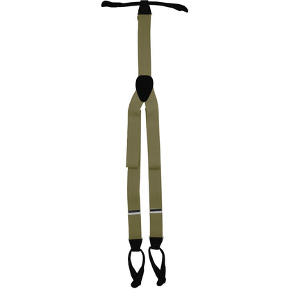 Vittorio Farina Men's Button End Suspender in Gift Box: 70% Polyester & 30% Elastomer - Taupe - Suspenders - Vittorio Farina