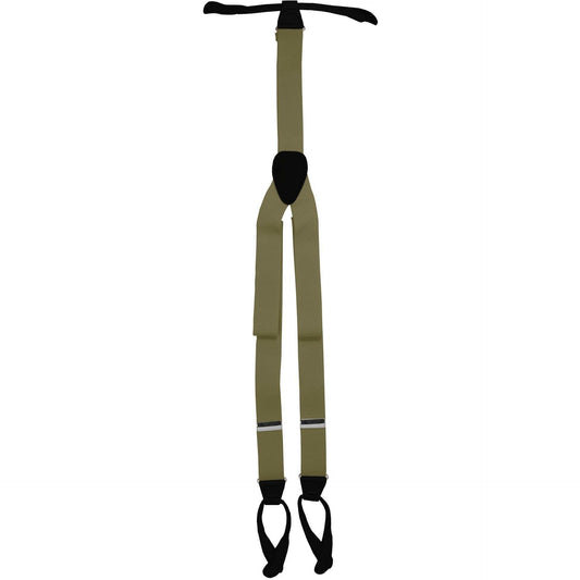 Vittorio Farina Men's Button End Suspender in Gift Box: 70% Polyester & 30% Elastomer - Taupe - Suspenders - Vittorio Farina