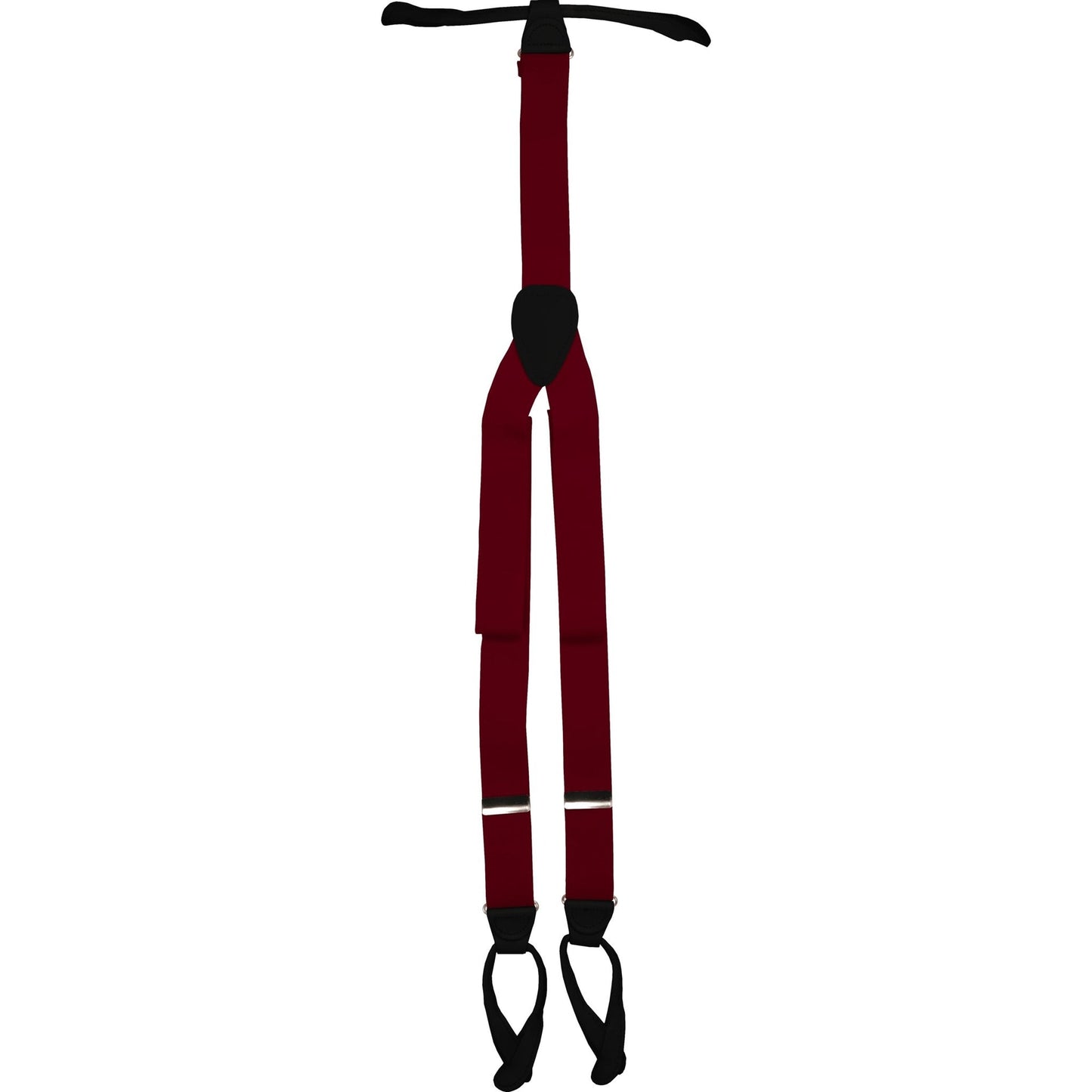 Vittorio Farina Men's Button End Suspender in Gift Box: 70% Polyester & 30% Elastomer - Wine - Suspenders - Vittorio Farina
