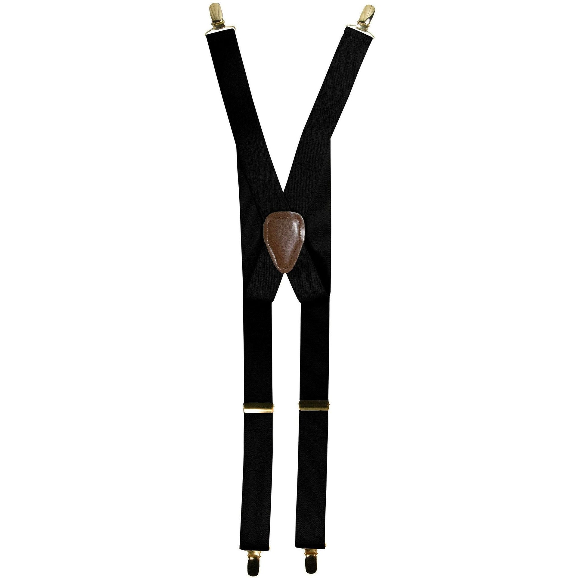 Vittorio Farina Men's Clip End Suspender in Gift Box: 70% Polyester & 30% Elastomer - Black - Suspenders - Vittorio Farina