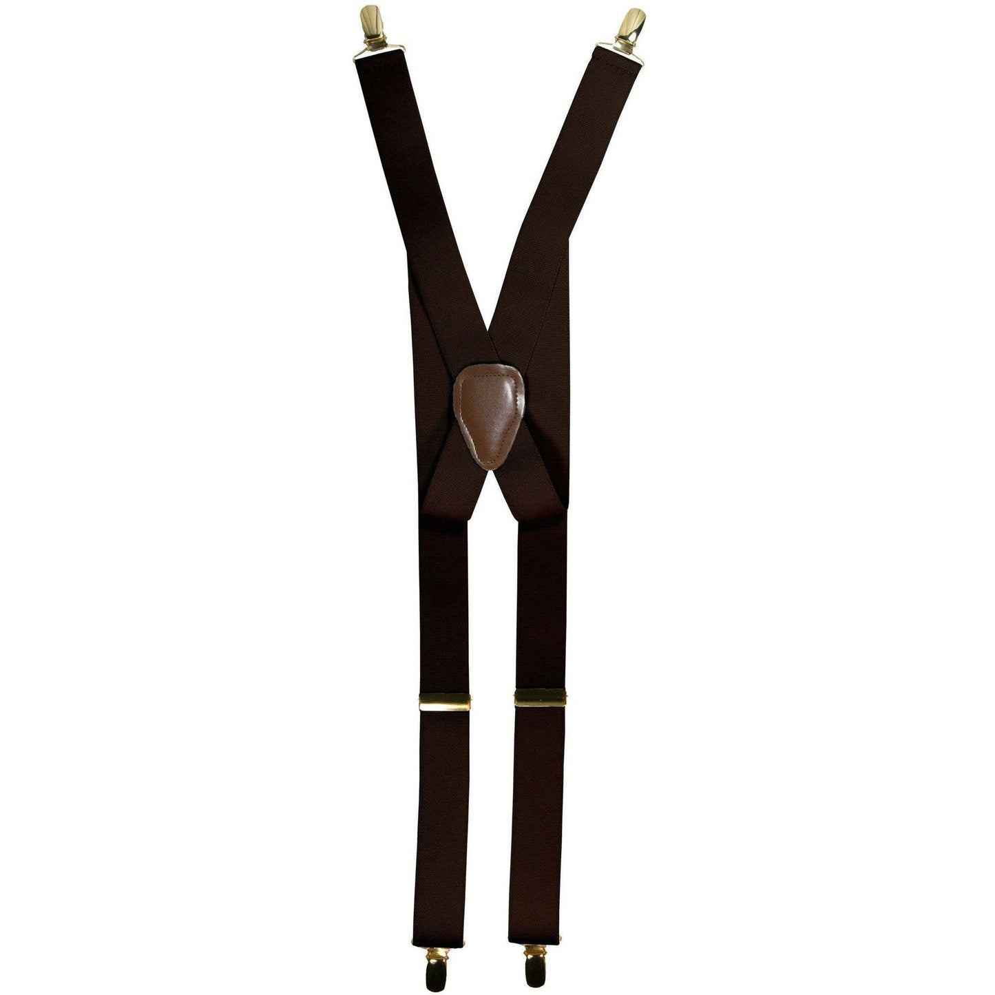 Vittorio Farina Men's Clip End Suspender in Gift Box: 70% Polyester & 30% Elastomer - Brown - Suspenders - Vittorio Farina