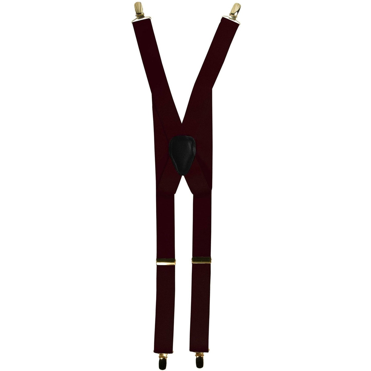 Vittorio Farina Men's Clip End Suspender in Gift Box: 70% Polyester & 30% Elastomer - Burgundy - Suspenders - Vittorio Farina