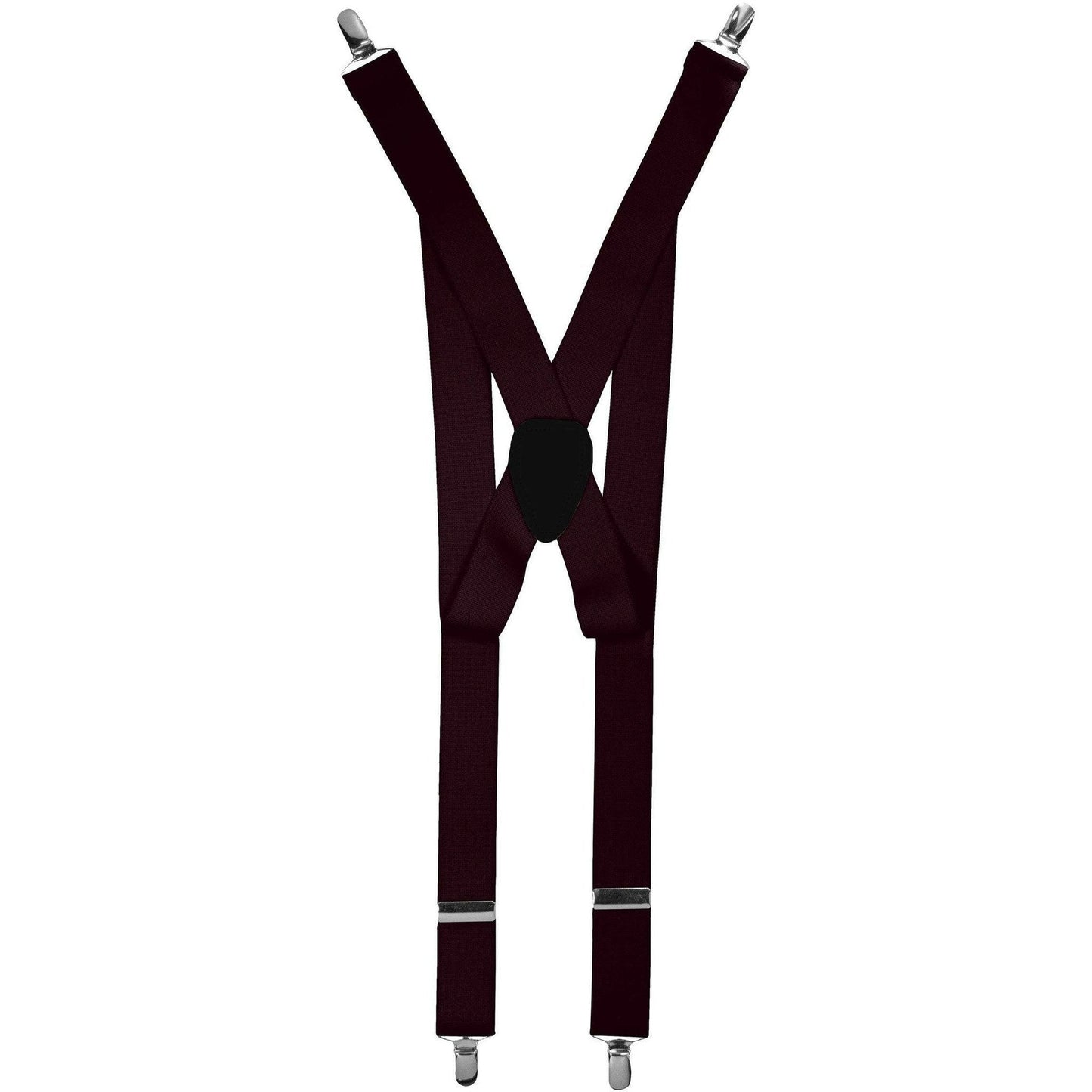 Vittorio Farina Men's Clip End Suspender in Gift Box: 70% Polyester & 30% Elastomer - Burgundy - Suspenders - Vittorio Farina