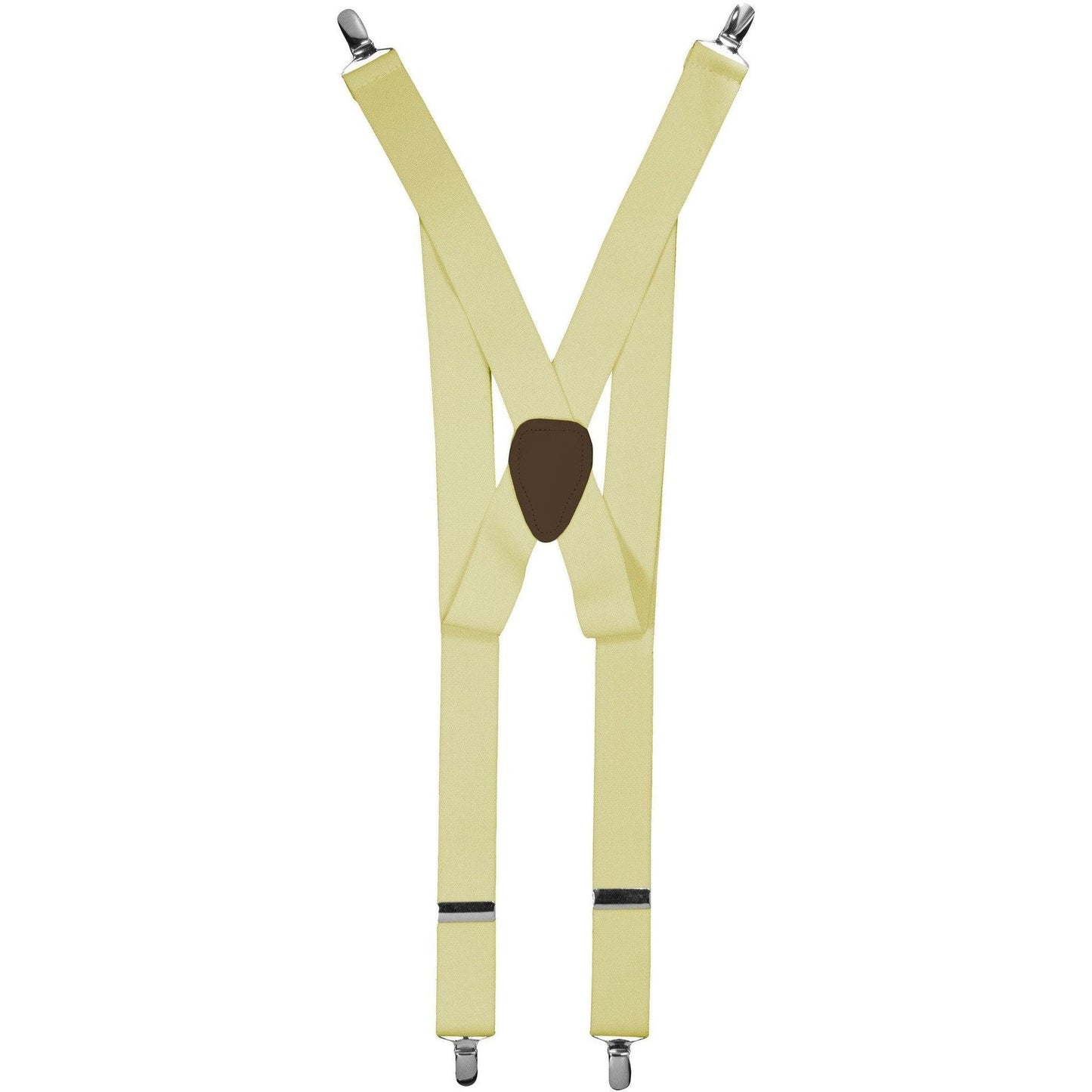 Vittorio Farina Men's Clip End Suspender in Gift Box: 70% Polyester & 30% Elastomer - Ivory - Suspenders - Vittorio Farina