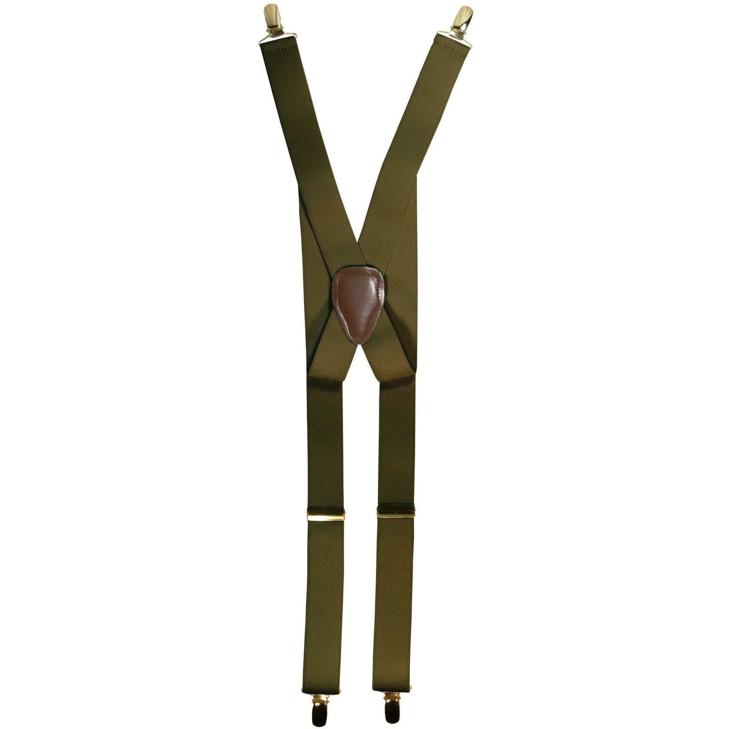 Vittorio Farina Men's Clip End Suspender in Gift Box: 70% Polyester & 30% Elastomer - Olive Green - Suspenders - Vittorio Farina