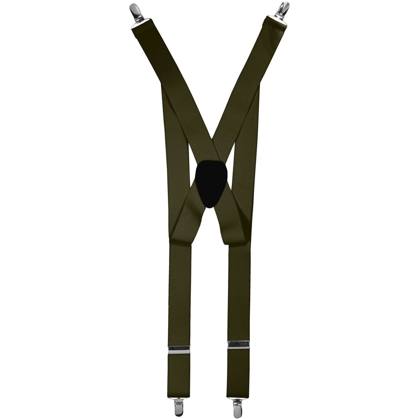 Vittorio Farina Men's Clip End Suspender in Gift Box: 70% Polyester & 30% Elastomer - Olive Green - Suspenders - Vittorio Farina