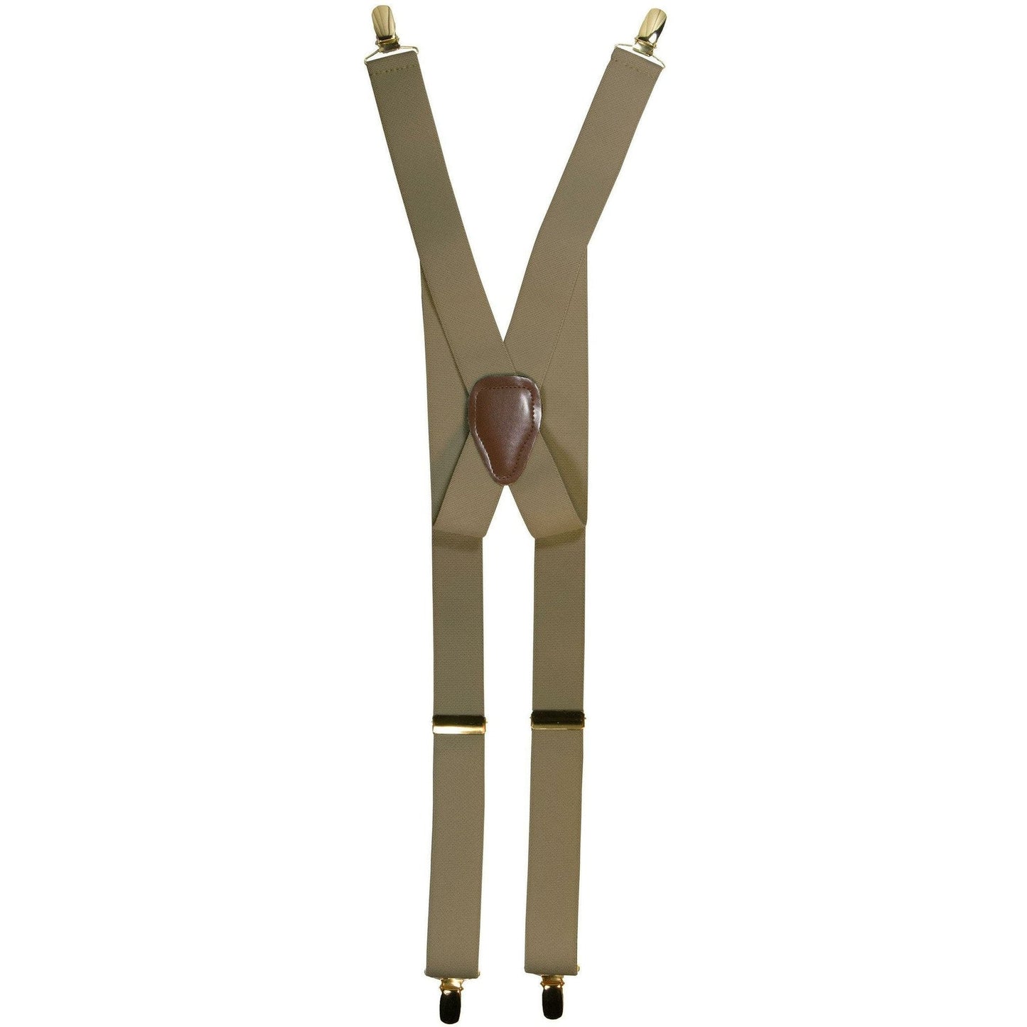 Vittorio Farina Men's Clip End Suspender in Gift Box: 70% Polyester & 30% Elastomer - Taupe - Suspenders - Vittorio Farina