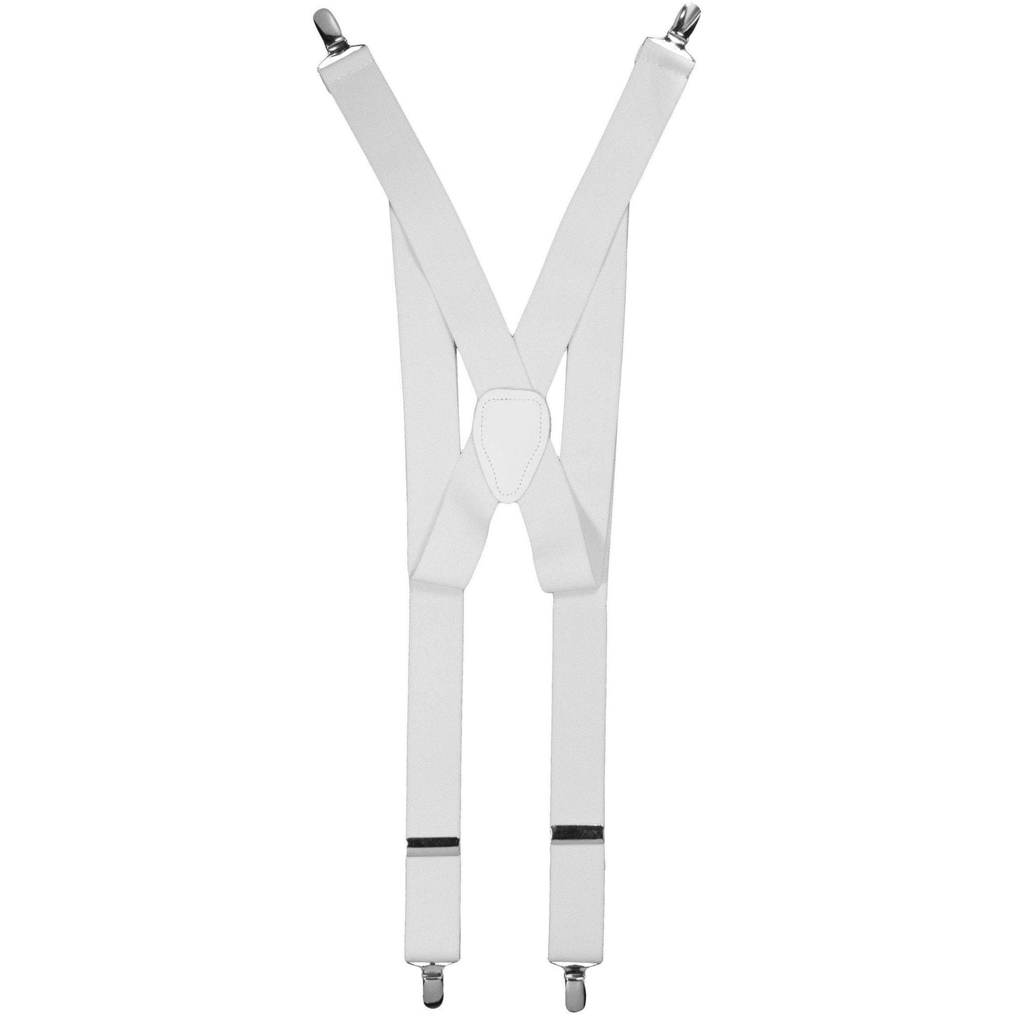 Vittorio Farina Men's Clip End Suspender in Gift Box: 70% Polyester & 30% Elastomer - White - Suspenders - Vittorio Farina
