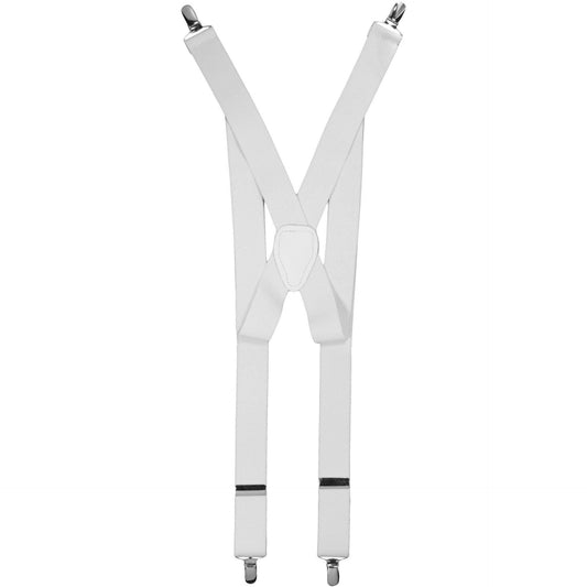 Vittorio Farina Men's Clip End Suspender in Gift Box: 70% Polyester & 30% Elastomer - White - Suspenders - Vittorio Farina