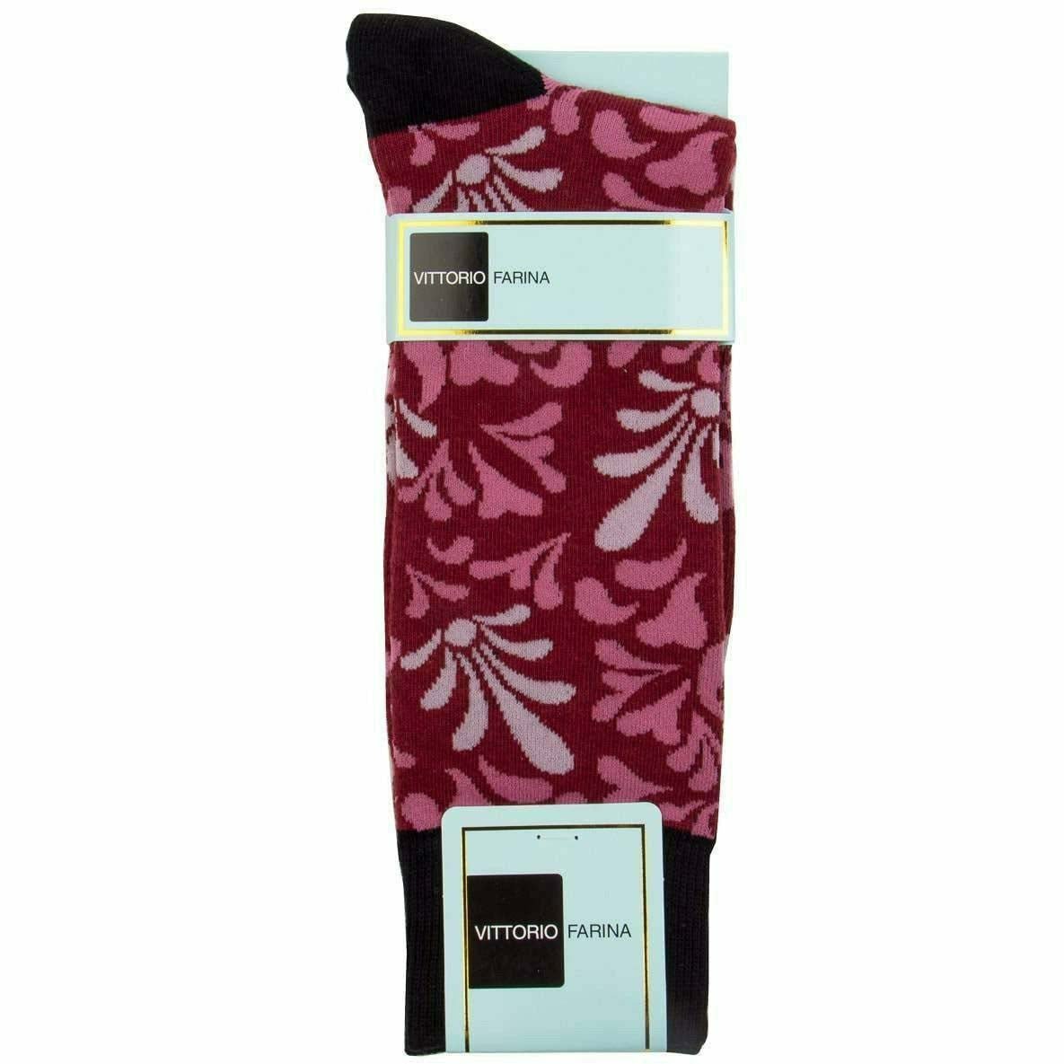 Vittorio Farina Men's Cotton Anklett Design Dress Socks - Black - Socks - Vittorio Farina