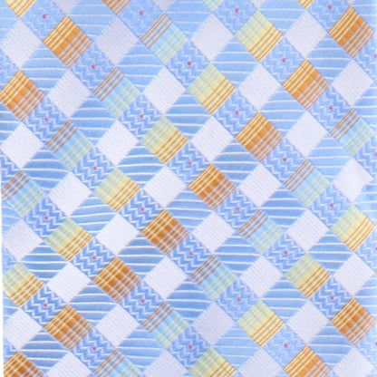 Vittorio Farina Men's Geometric Design Necktie & Pocket Square - D-1178 - Necktie & Pocket Square - Vittorio Farina